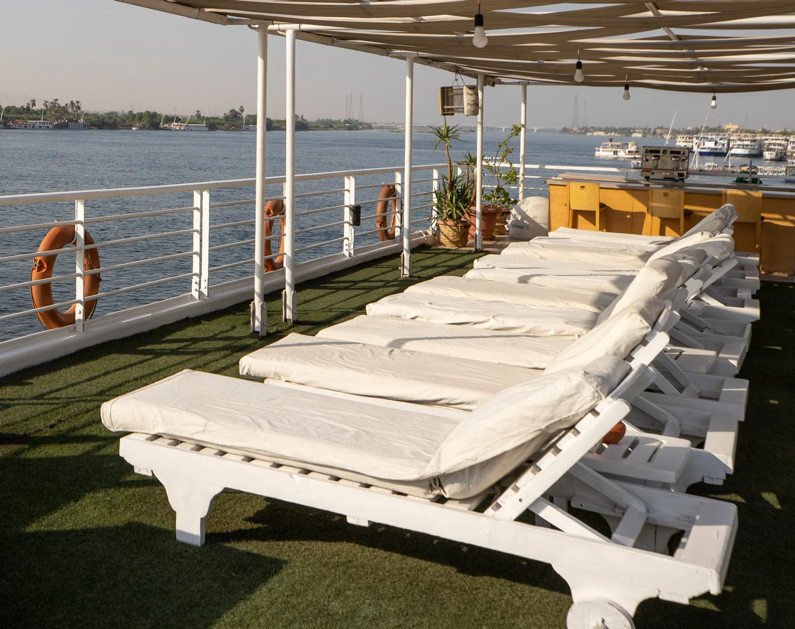 Sun deck of the Salima Nile Cruise Nile cruise